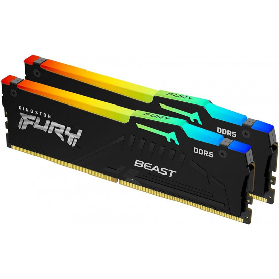 Kingston 32GB 6400MT/s DDR5 CL32 DIMM (Kit of 2) FURY Beast RGB EXPO, EAN: 740617343113