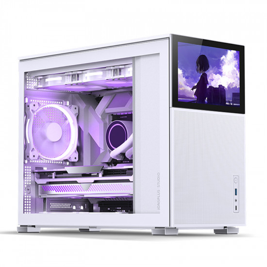 Jonsbo D31 MESH Screen Micro-ATX Geh use, Tempered Glass - wei 