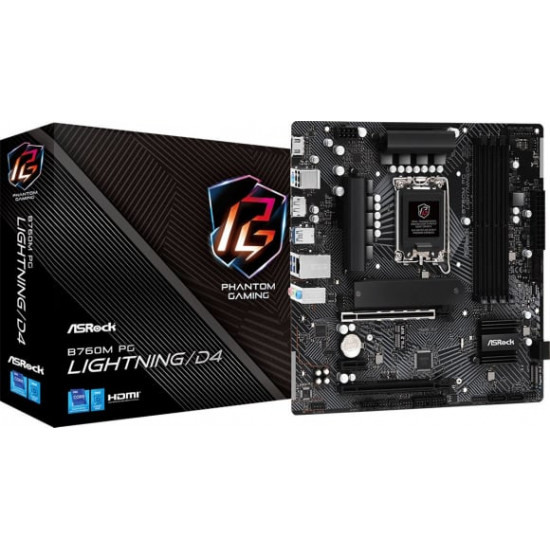 ASRock B760M PG LIGHTNING/D4 INTEL/4DDR4