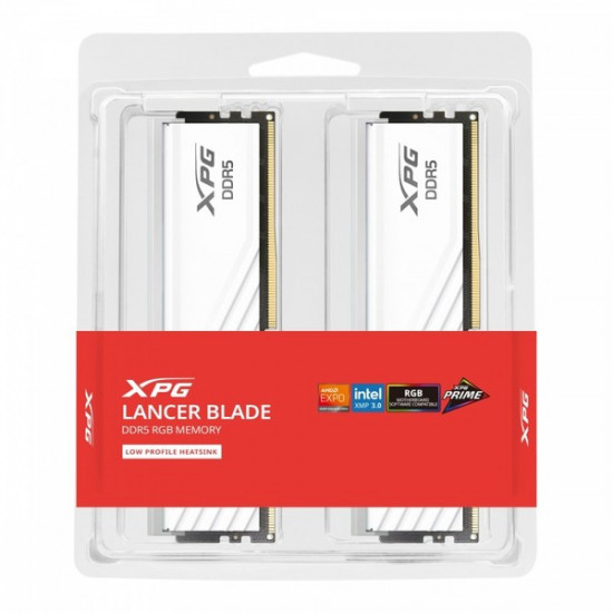 ADATA XPG LANCER BLADE RGB DDR5 32GB 2x16GB UDIMM 6000MHz CL 30-40-40 White