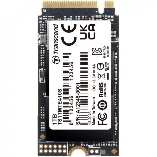 TRANSCEND 1TB M.2 2242 PCIe Gen4x4 NVMe 3D TLC DRAM-less