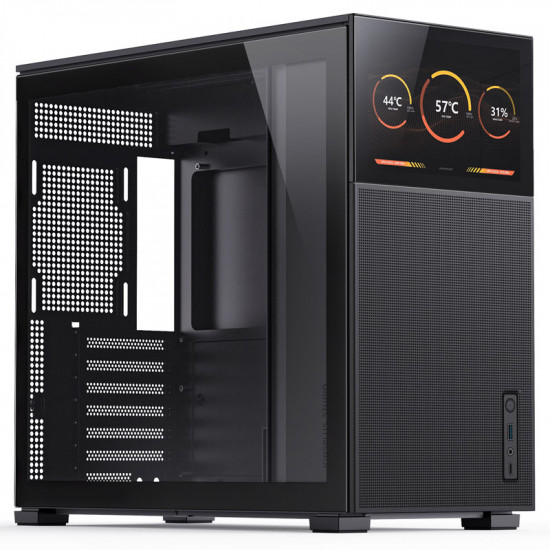 Jonsbo D41 MESH Screen ATX Geh use, Tempered Glass - schwarz