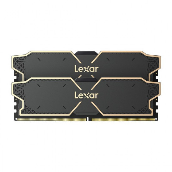 LEXAR 32GB Kit (2x16GB) THOR DDR5 6000 CL38 1.3V Memory with heatsink, Dual pack, Black Color, EAN: 843367136094