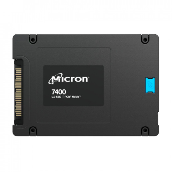 Dysk SSD Micron 7400 PRO 3.84TB U.3 (15mm) NVMe Gen4 MTFDKCC3T8TDZ-1AZ1ZABYY (DWPD 1) Tray