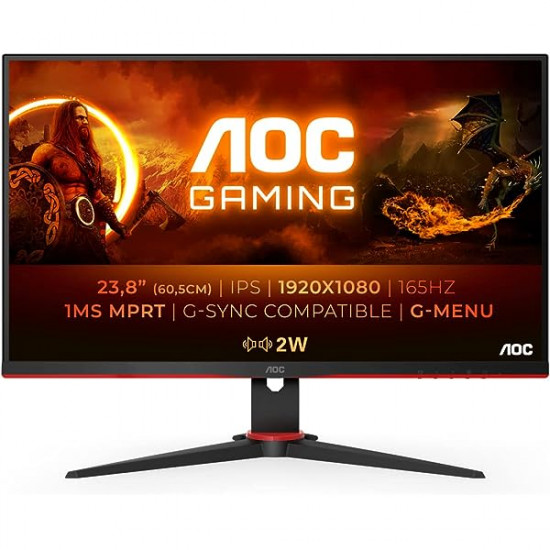 63,5cm/25inch (1920x1080) AOC Gaming G3 25G3ZM/BK FHD WLED 240Hz 0,5ms HDMI DP Black/Red