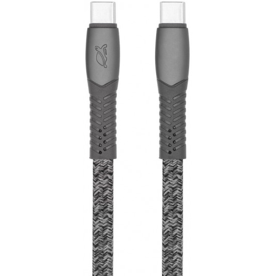 CABLE USB-C TO USB-C 1.2M/GREY PS6105 GR12 RIVACASE