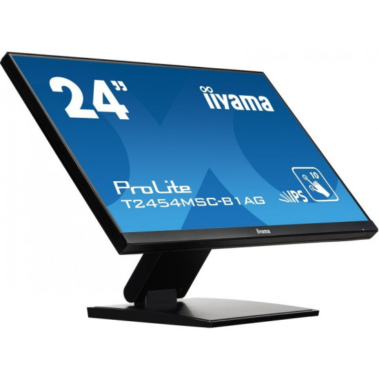 IIYAMA ProLite T2454MSC-B1AG 61cm 24inch PCAP 10-Points Touch Screen Anti Glare coating 1920x1080 IPS-panel Slim Bezel HDMI