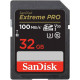 SanDisk Extreme PRO 32GB SDHC Memory Card + 2 years RescuePRO Deluxe up to 100MB/s & 90MB/s Read/Write speeds, UHS-I, Class 10, U3, V30, EAN: 619659188689