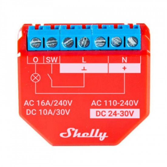 Shelly Relais inchPlus 1PM Mini Gen. 3inch WLAN BT Messfunktion max 8A 1 Kanal Unterputz