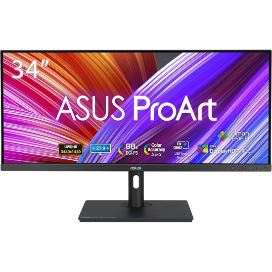 ASUS ProArt PA34VCNV computer monitor 86.6 cm (34.1") 3440 x 1440 pixels UltraWide Quad HD LCD Black