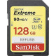 SanDisk Extreme PLUS 128GB SDXC Memory Card + 2 years RescuePRO Deluxe up to 190MB/s & 90MB/s Read/Write speeds, UHS-I, Class 10, U3, V30, EAN: 619659189389