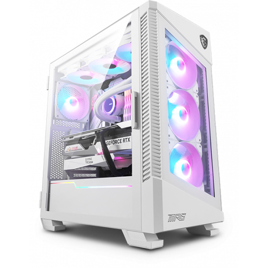 MSI MPG VELOX 100R White PC Case, Mid-Tower, USB 3.2, Audio-out, Mic-in | MSI