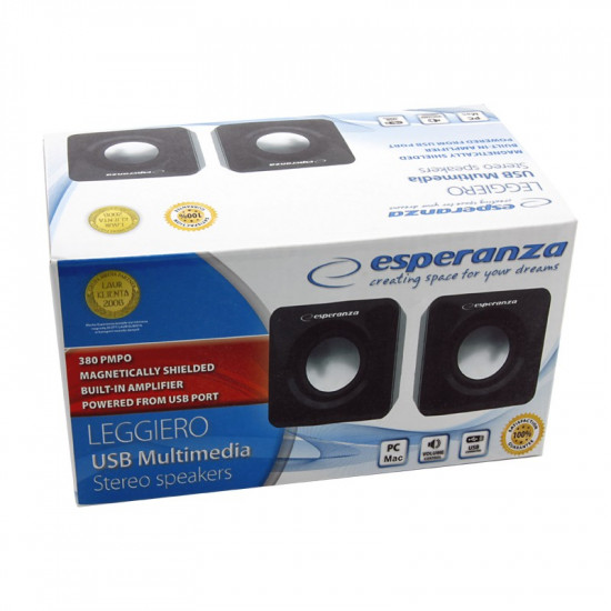 SPEAKERS GŁOŚNIKI 2.0 CUBE USB EP111 2x3W