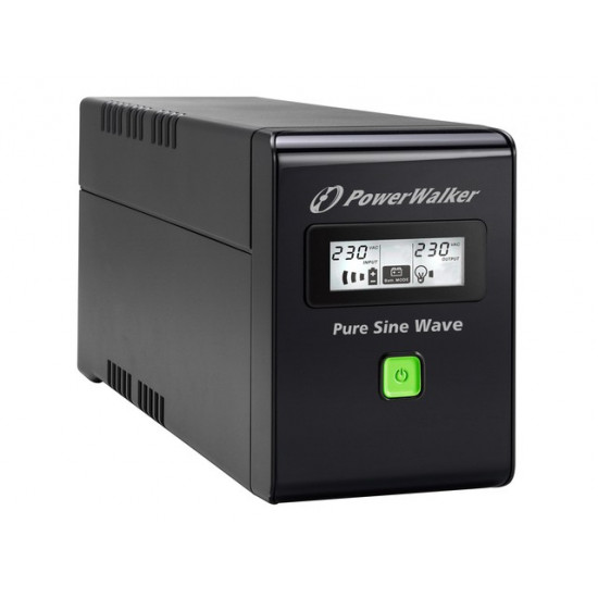 UPS line-interactive 600VA 2X PL 230V, pure sine wave, RJ11/45 IN/OUT, USB, LCD