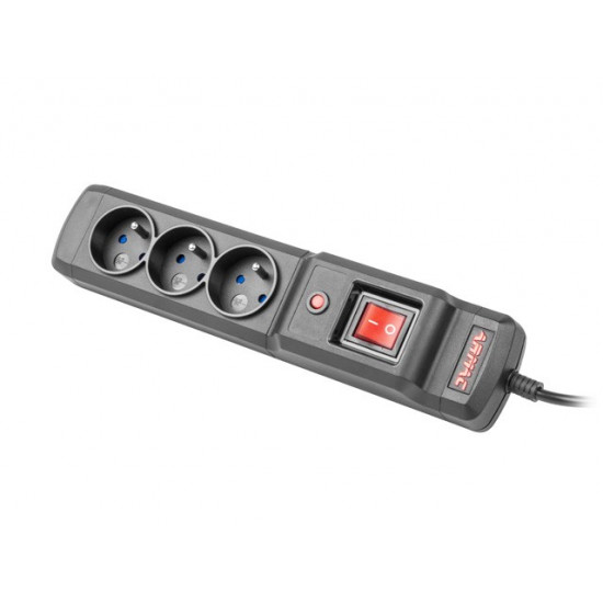 Surge Protector M3 Multi 1.5m black (3 slots)