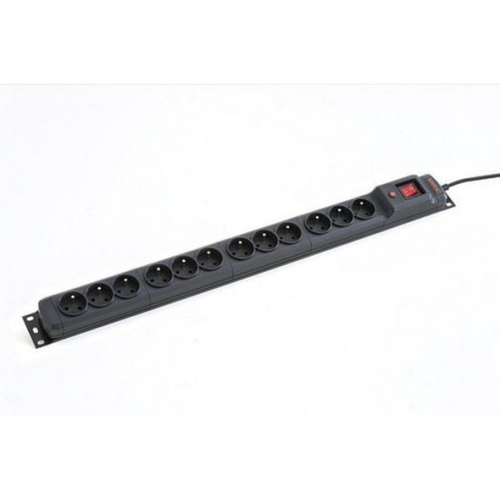 Surge M12 / 16A Rack 19 '' black 1.5m (12 slots)