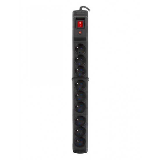 Multi M9 1.5m black surge strip (9 slots)