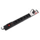 Multi M9 1.5m black surge strip (9 slots)