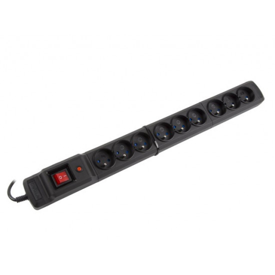 Multi M9 1.5m black surge strip (9 slots)