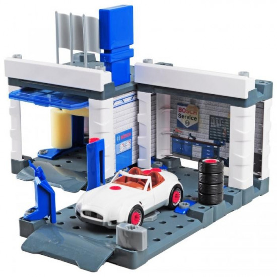 Bosch service station with car and car wash