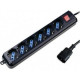 UPS power strip with 6 sockets, 1,5m black