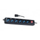 UPS power strip with 6 sockets, 1,5m black