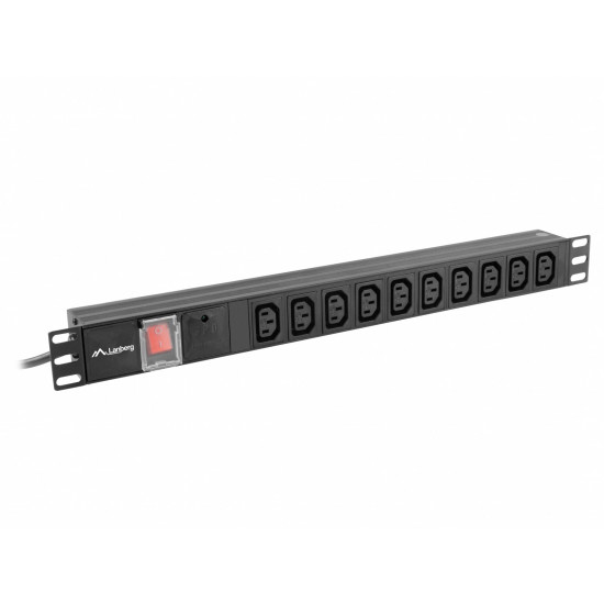 Surge protector Rack PDU 19 inch 1U 10A 10X IEC C13 2m C14 black