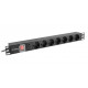 Surge protector Rack PDU 19 1U 10A 7X SCHUKO 2m black C14