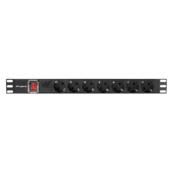 Surge protector Rack PDU 19 1U 10A 7X SCHUKO 2m black C14