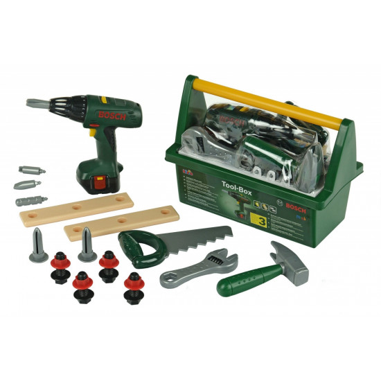 Box with screwdriver and tools Bosch