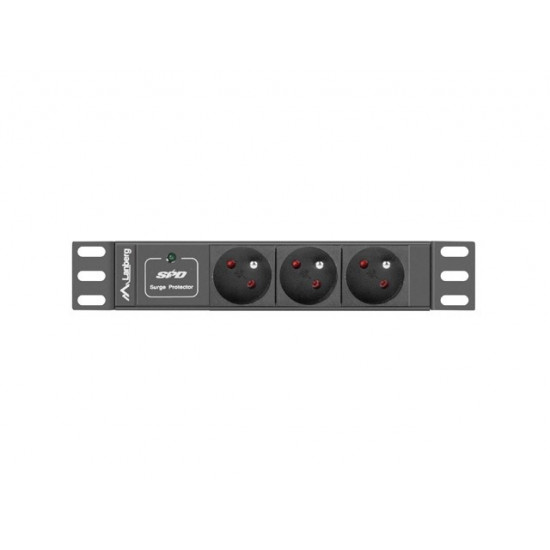 Surge protector Rack PDU 10 inch 1U 3x 230V PL 2m 10A black C14