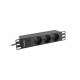 Surge protector Rack PDU 10 1U 3x Schuko 2m 10A black C14