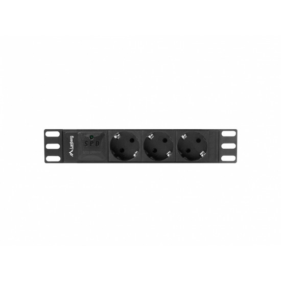 Surge protector Rack PDU 10 1U 3x Schuko 2m 10A black C14