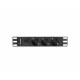 Surge protector Rack PDU 10 1U 3x Schuko 2m 10A black C14