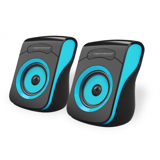 Speakers FLAMENCO 2.0 USB black-blue