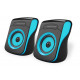 Speakers FLAMENCO 2.0 USB black-blue