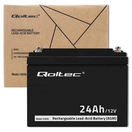 Battery AGM 12V 24Ah max. 7.2A