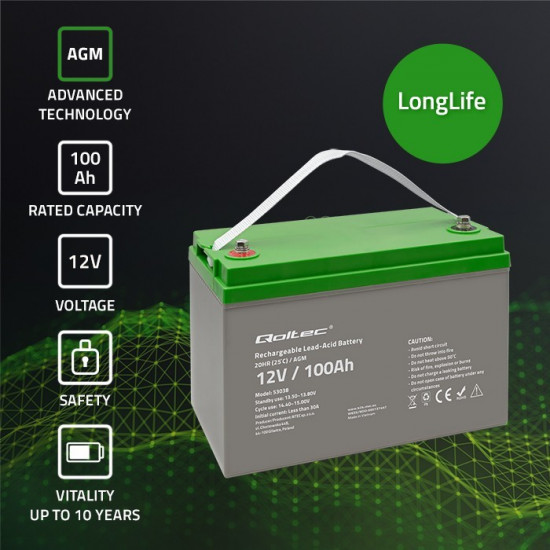 Battery AGM 12V 100Ah max. 30A