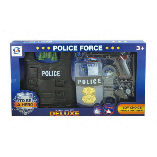 Police set with vest