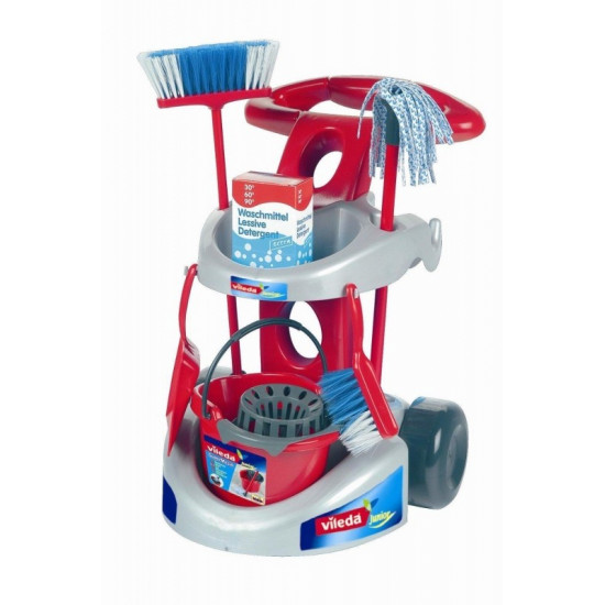 Vileda cleaning trolley with accessories