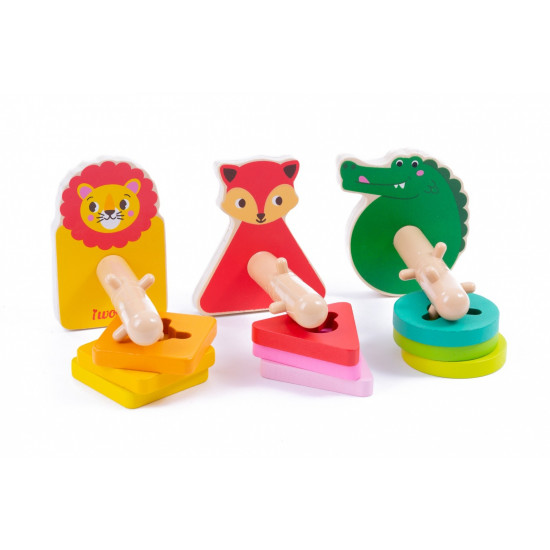 iWood Animal Sleeve Building Block wooden