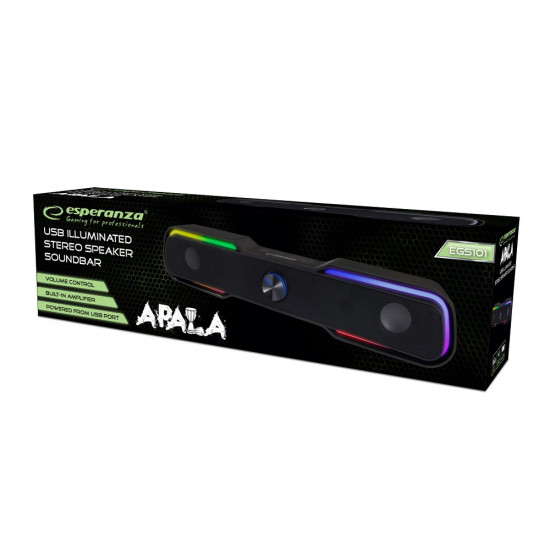 USB SPEAKER/SOUNDBAR LED RAINBOW APALA