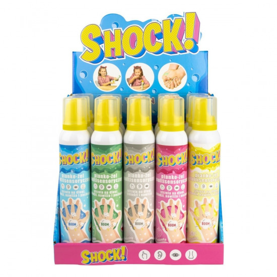 SHOCK Foam-zel 200ml display 15 pieces mix