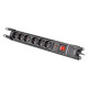 Surge Protection Power Strip rack 19in. M6 3m 6x230V black M6/30/R/CZ