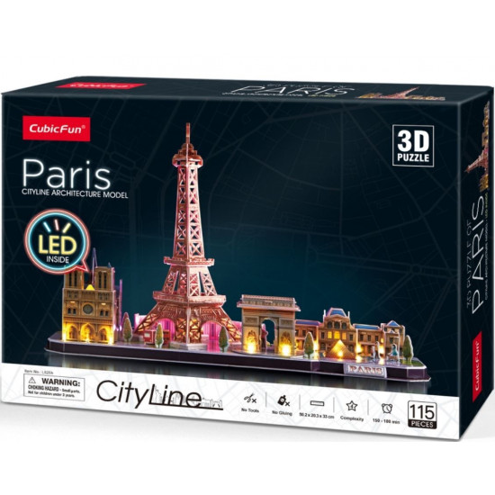 Cubic Fun Puzzle 3D LED City Line Paris