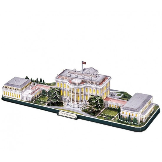 Cubic Fun Puzzle 3D LED White House