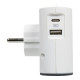 2x2P+USB AC Splitter White/Black