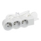 Extension cable 3x2P+Z 1,5m White/grey