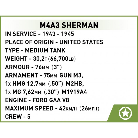 Blocks Historical Collection WWII M4A3 838 elements