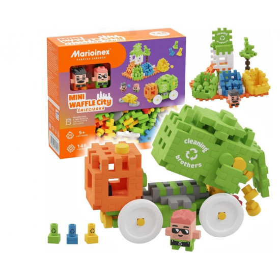 Blocks Waffle mini - Garbage truck 14 pcs